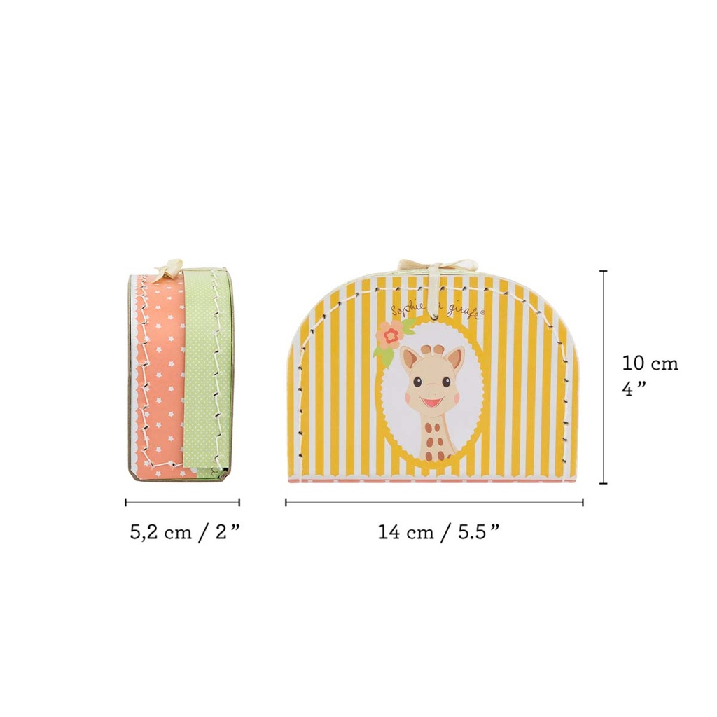 Mini valisette Sophie la girafe spécial bébé - 3 gourdes réutilisables