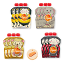 Gourdes compote réutilisables x12 - Nature